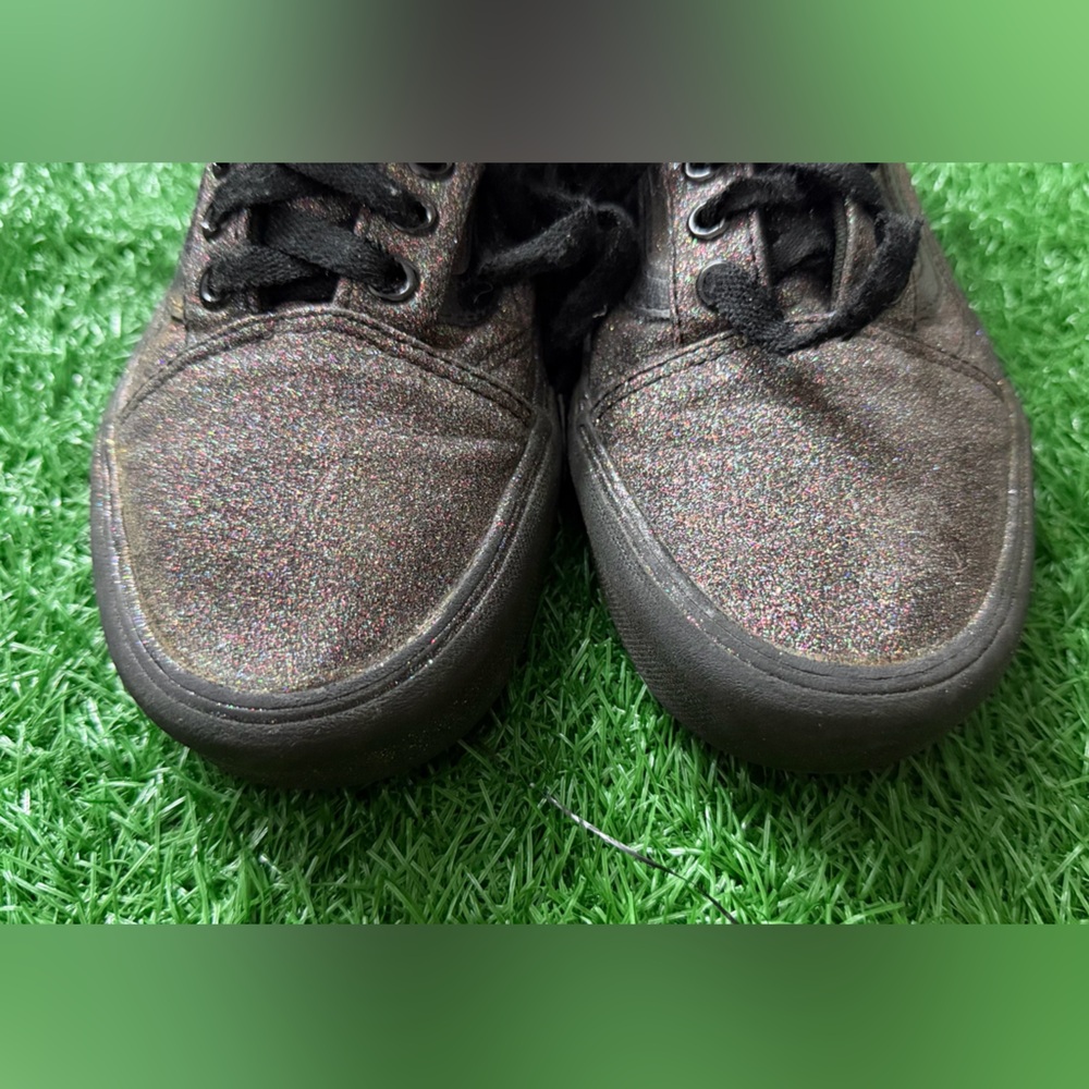 Glittery Black Unisex Shoes M-7.5‎ W-9 - Picture 5 of 9